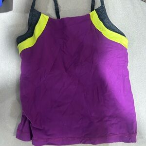 lululemon athletica Purple and Yellow Tank Top